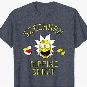 Adult Swim Rick and Morty Black Szechuan Dipping Sauce TShirt. New in Package.
